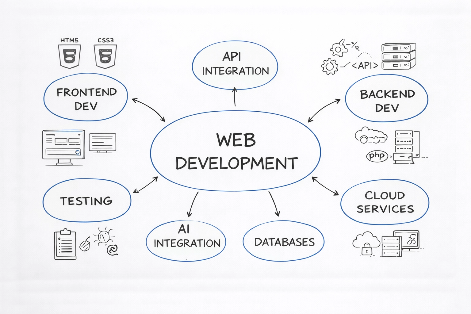 Web development overview diagram